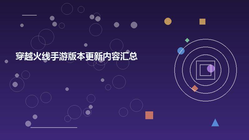 穿越火线手游版本更新内容汇总